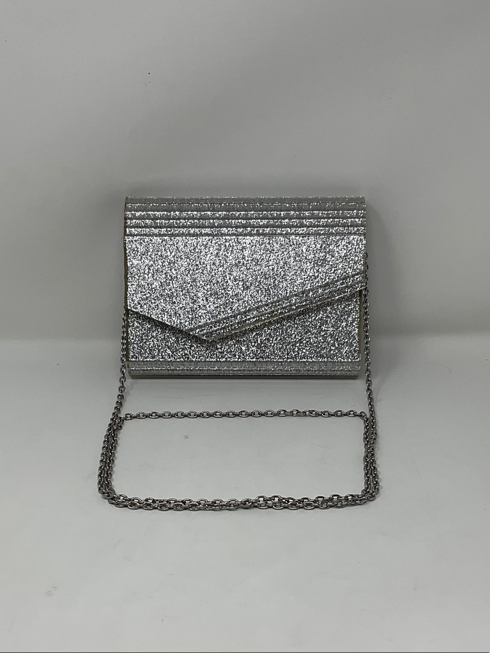 INC International Concepts Silver Glitter Envelope Crossbody